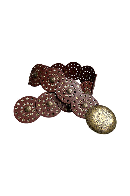 Camilladress Vintage Rivet Metal Buckle Boho Disic Belt