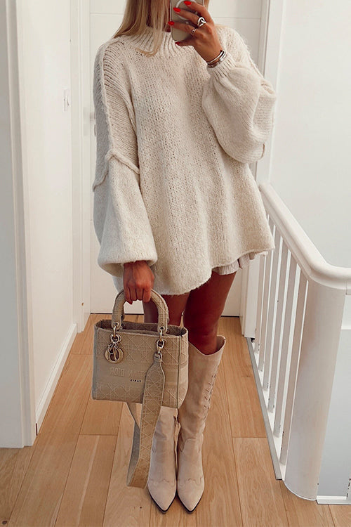Camilladress Drop Shoulder Plain Casual Pullover Sweater