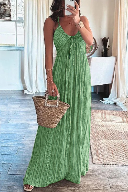 Camilladress Halter Backless Tie Knot Printed Maxi Vacation Dress