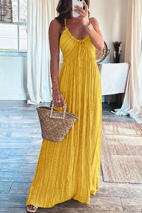 Camilladress Halter Backless Tie Knot Printed Maxi Vacation Dress