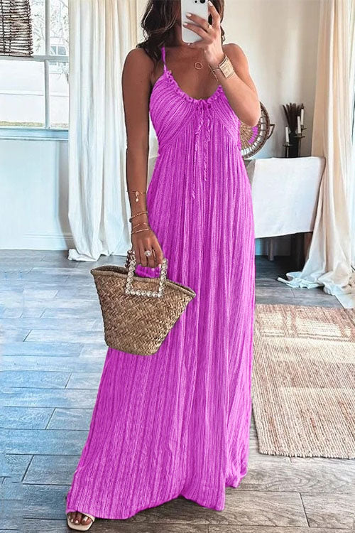 Camilladress Halter Backless Tie Knot Printed Maxi Vacation Dress