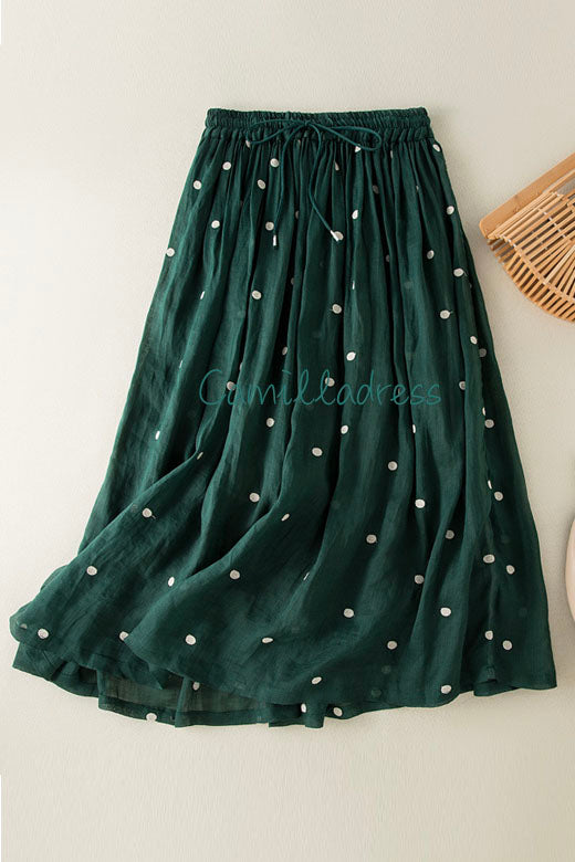 Camilladress Casual Polka Dot Chiffon Swing Skirts(5 Colors Available)