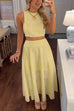 Camilladress Sleeveless Crop Top and A-line Maxi Skirt Lace Set