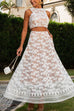Camilladress Palm Trees Embroidery Pocketed Swing Maxi Skirt