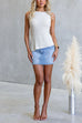 Sleeveless Side Slit Knit Top