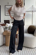 Camilladress High Rise Straight Leg Satin Pants