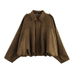 Camilladress Lapel Zip Up Trendy Bomber Jacket