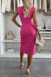 Camilladress Crewneck Sleeveless Slit Bodycon Midi Dress