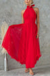 Camilladress Bow Knot Halter Open Back Tulle Maxi Dress