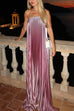 Camilladress Strapless Tube Gradient Ombre Satin Maxi Party Dress