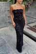 Camilladress Strapless Lace Hollow Out Bodycon Maxi Dress