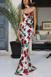 Camilladress Spaghetti Strap Open Back Floral Print Maxi Dress