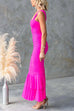 Camilladress Sleeveless Cut Out Ruched Ruffle Bodycon Maxi Dress