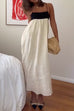 Camilladress Backless Color Block Splice Swing Maxi Cami Dress