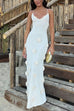 Camilladress Open Back Flowers Applique Knitting Maxi Vacation Dress