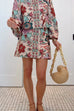 High Rise Floral Print Mini Skirt