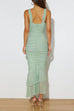 Camilladress Sleeveless Cut Out Ruched Ruffle Bodycon Maxi Dress