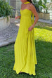 Camilladress Strapless Back Lace-up Pleated Maxi Dress