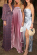 Camilladress Strapless Tube Gradient Ombre Satin Maxi Party Dress