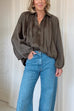 Camilladress Lapel Batwing Sleeves Zip Up Bomber Jacket