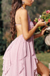 Camilladress Sleeveless Open Back High Slit Ruffle Maxi Dress
