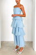 Camilladress Strapless Ruffle Layered Maxi Dress