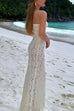 Camilladress Strapless Lace Hollow Out Bodycon Maxi Dress