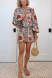 High Rise Floral Print Mini Skirt