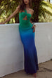 Camilladress One Shoulder Cut Out Gradient Bodycon Maxi Dress