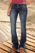 Camilladress Button Down Bell Bottom Jeans with Pockets