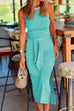 Camilladress Halter Sleeveless Tie Waist Side Split Dress