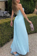 Camilladress Strapless V Neck Corset Pleated Maxi Dress