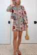 High Rise Floral Print Mini Skirt
