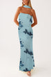 Camilladress Strapless Tube Floral Print Bodycon Maxi Dress