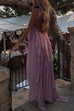 Camilladress Sleeveless Open Back High Slit Ruffle Maxi Dress
