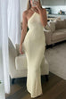 Camilladress Halter Open Back Hollow Out Knit Bodycon Maxi Dress