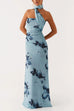 Camilladress Strapless Tube Floral Print Bodycon Maxi Dress