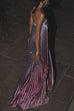 Camilladress Strapless Tube Gradient Ombre Satin Maxi Party Dress