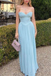 Camilladress Strapless V Neck Corset Pleated Maxi Dress