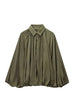 Camilladress Lapel Batwing Sleeves Zip Up Bomber Jacket