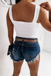 Camilladress Square Neck Ribbed Knit Tank Top
