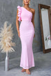 Camilladress Frill One Shoulder Cut Out Bodycon Maxi Dress
