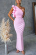 Camilladress Frill One Shoulder Cut Out Bodycon Maxi Dress