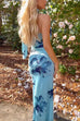 Camilladress Strapless Floral Print Mesh Bodycon Maxi Dress