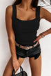 Camilladress Square Neck Ribbed Knit Tank Top