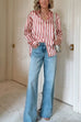 Camilladress Long Sleeves Button Down Striped Blouse Shirt