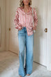 Camilladress Long Sleeves Button Down Striped Blouse Shirt
