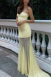 Camilladress Strapless Tube Flare Mesh Maxi Party Dress