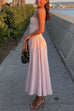 Camilladress Spaghetti Strap Pocketed Corset Swing Midi Dress
