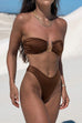 Camilladress Strapless Bandeau Top High Cut Bikini Set